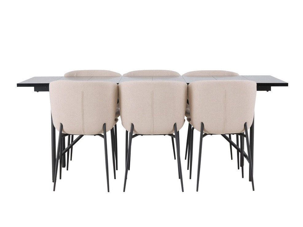 Salle à manger complète Dallas 4192 (Beige + Noir)