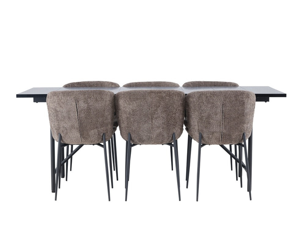 Salle à manger complète Dallas 4192 (Marron + Noir)
