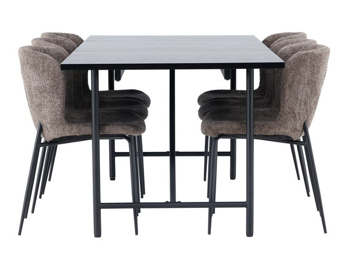 Salle à manger complète Dallas 4192 (Marron + Noir)
