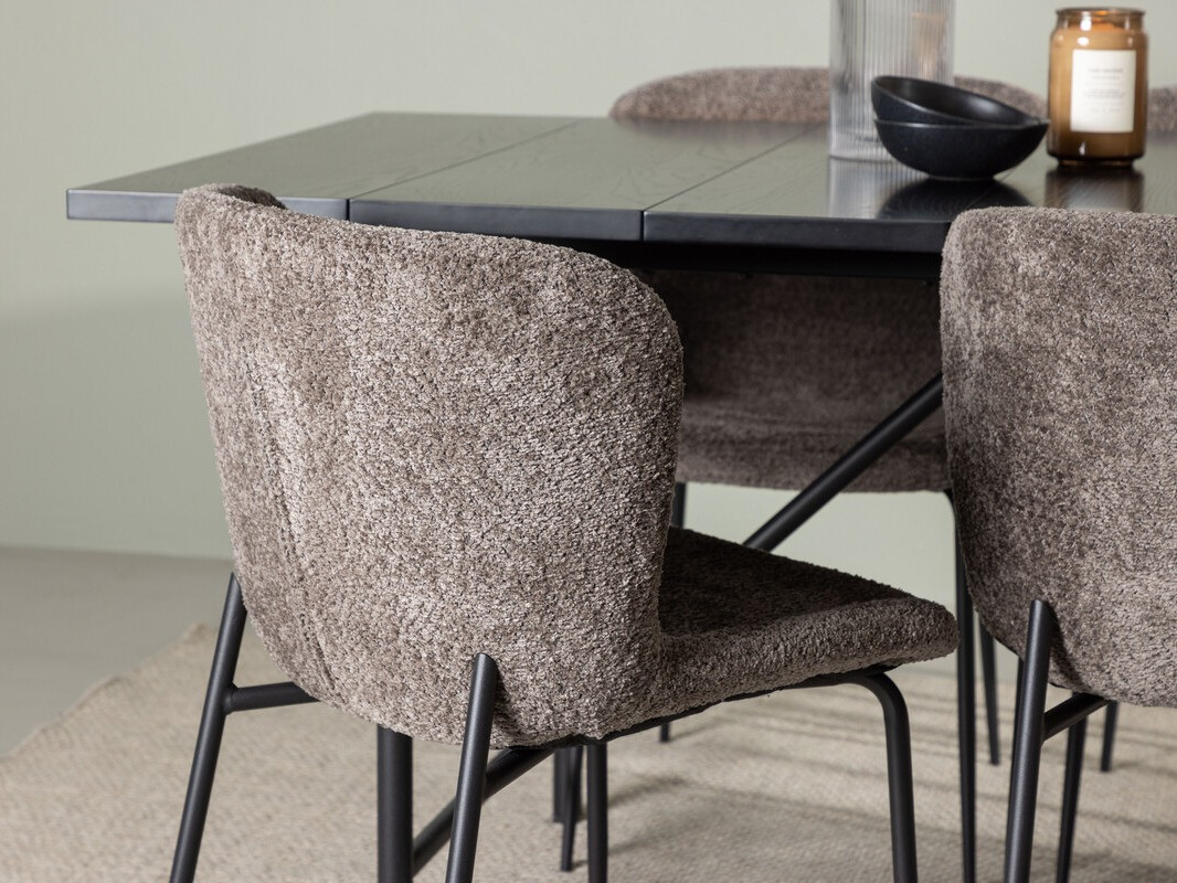 Salle à manger complète Dallas 4192 (Marron + Noir)