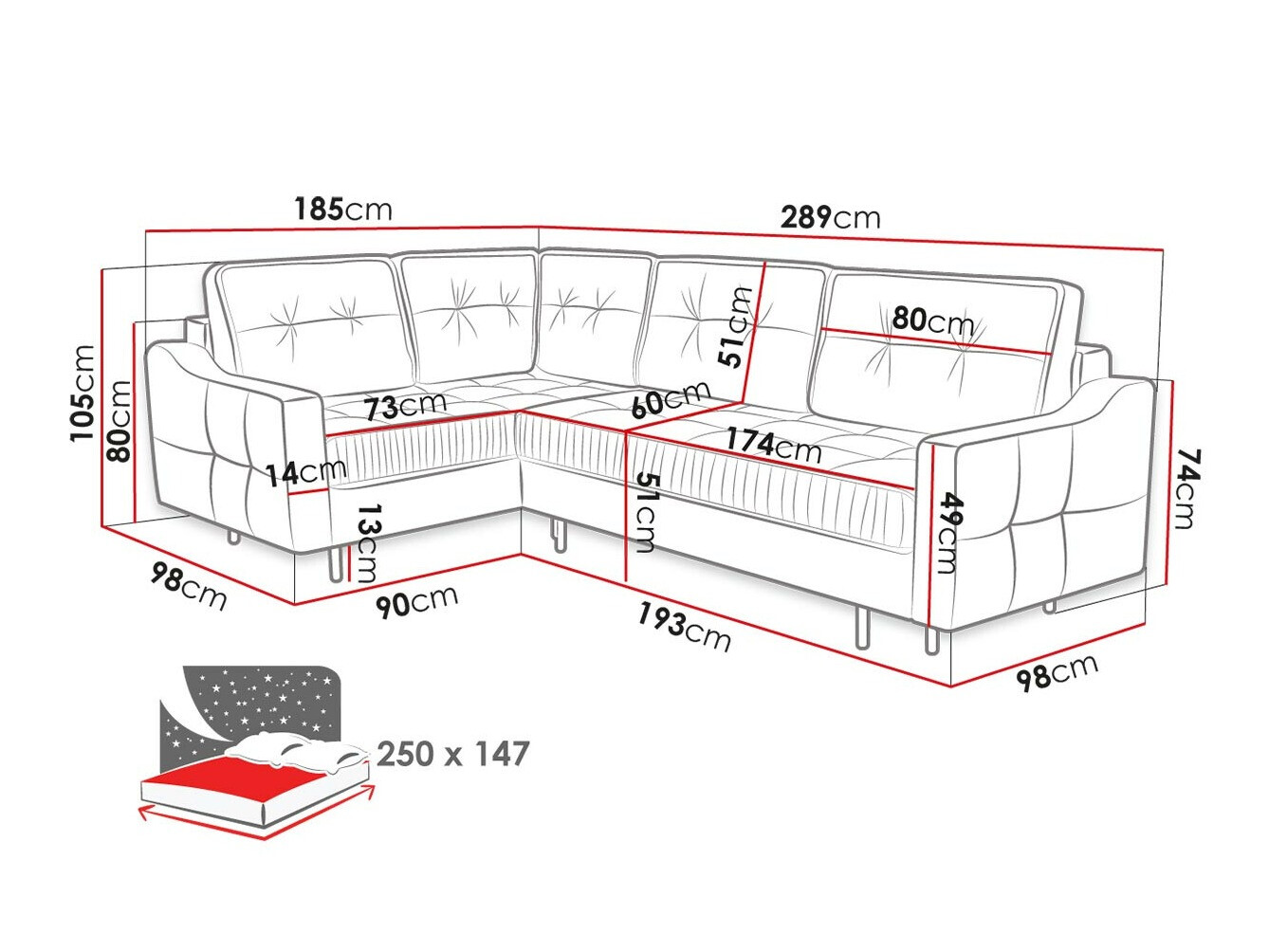 Canapé d'angle Kingsport 115 (Kronos 09)