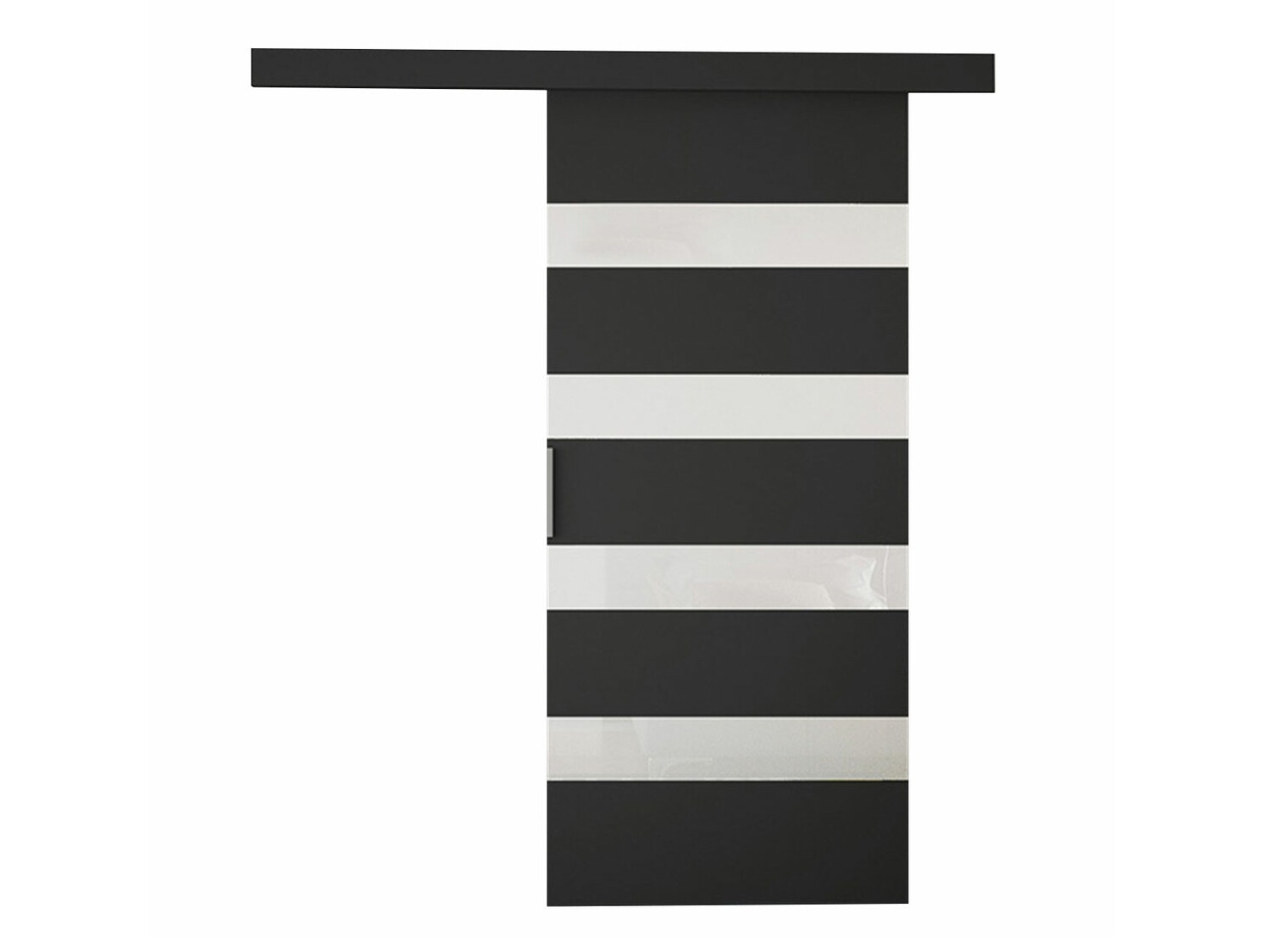 Porte coulissante Closico Materia V (Noir + Blanc)