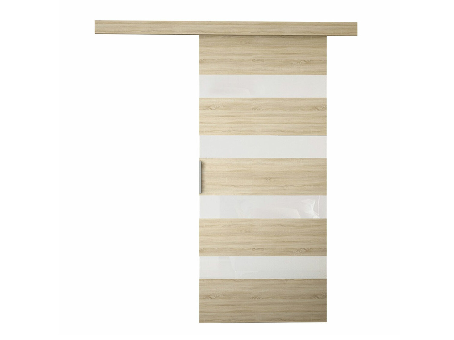 Porte coulissante Closico Portalis V (Sonoma chêne + Blanc)