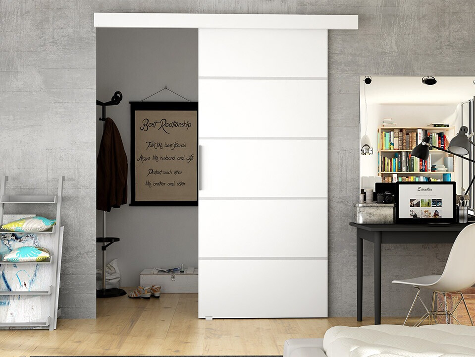 Porte coulissante Closico Portalis III (Blanc)