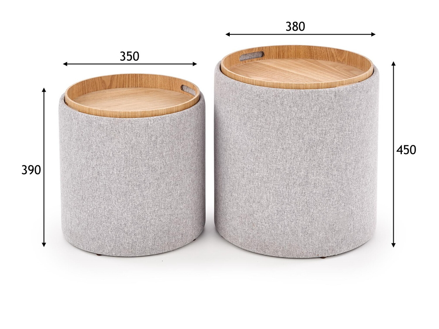 Ensemble de poufs Houston 1212
