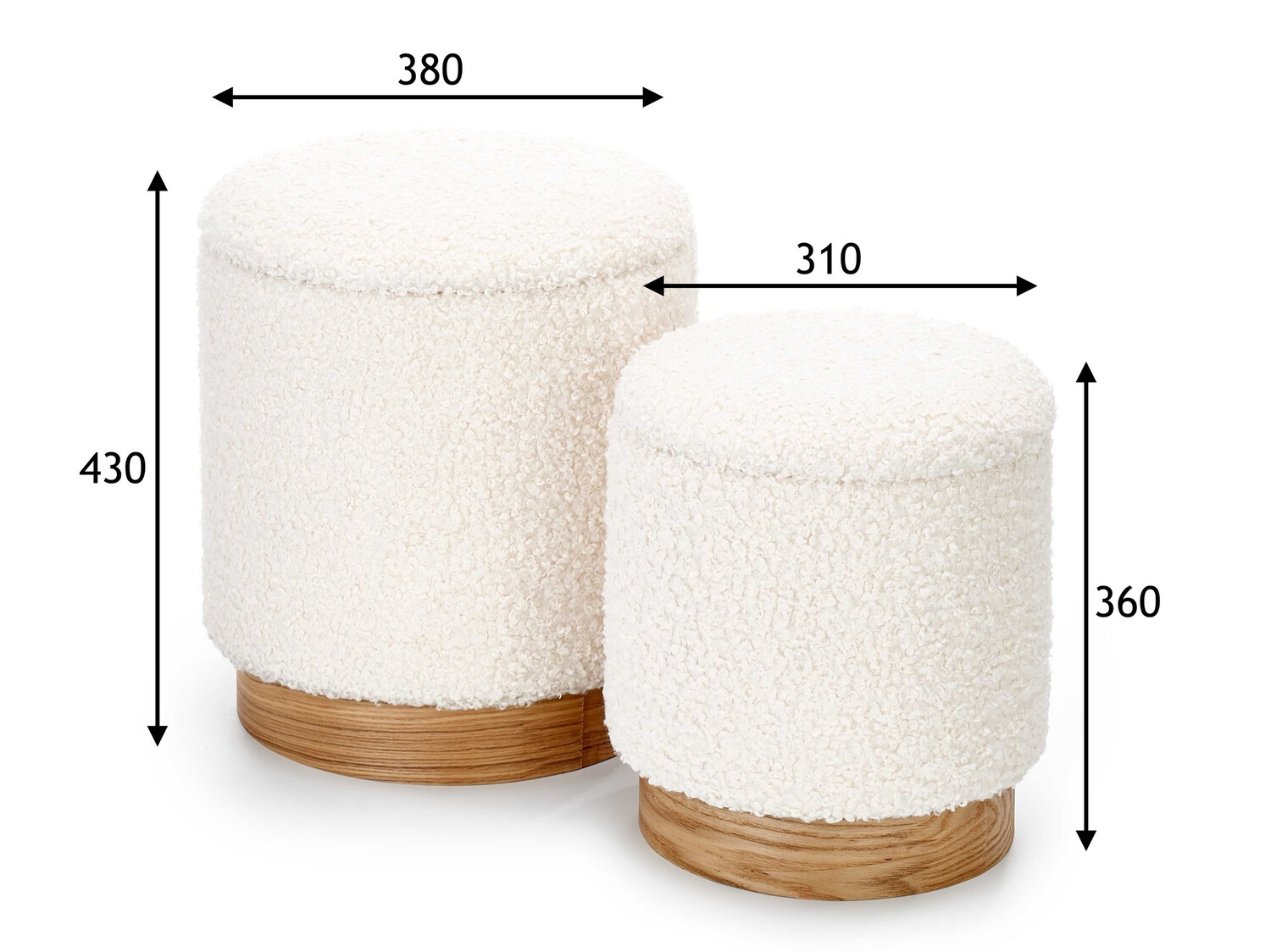 Ensemble de poufs Houston 1339