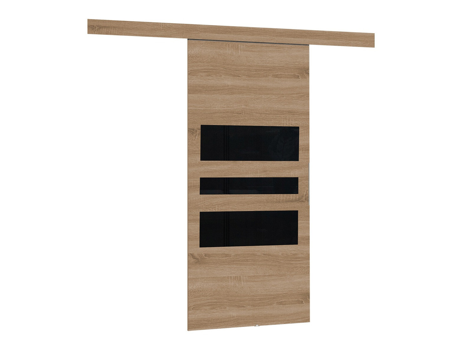 Porte coulissante Dover 138 (Sonoma chêne + Noir)
