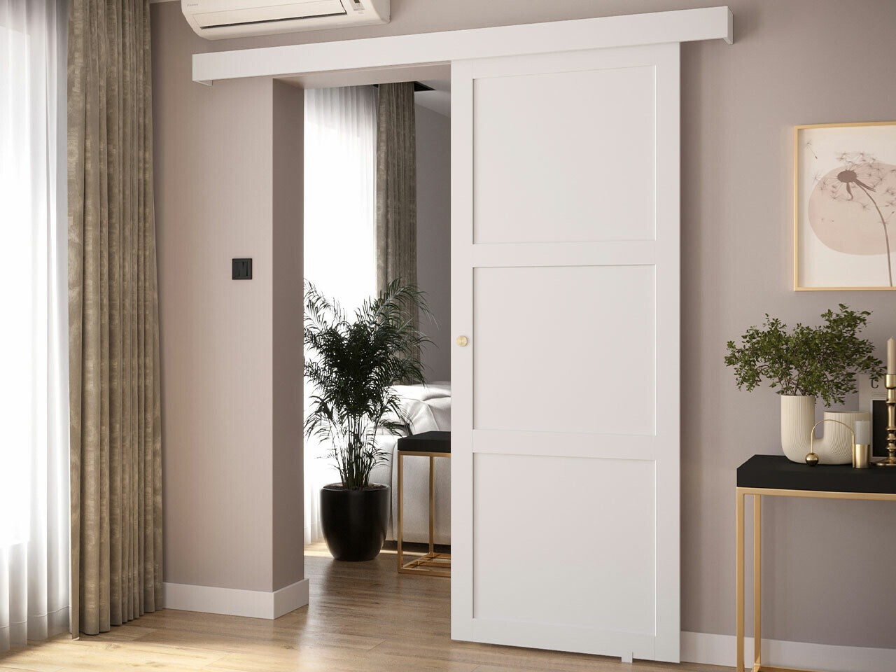 Porte coulissante Hartford 440 (Blanc)