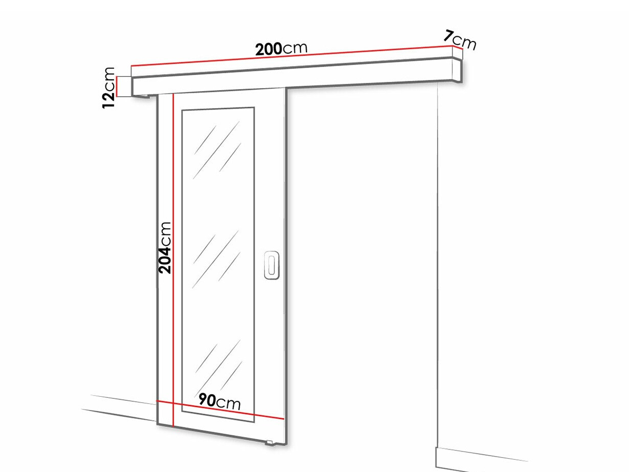 Porte coulissante Hartford 457 (Bleu foncé)