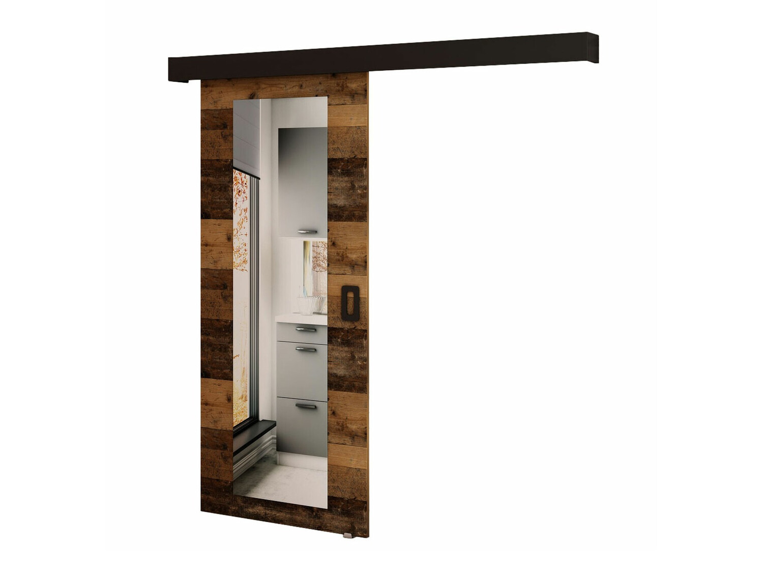 Porte coulissante Hartford 457 (Brun vieilli)