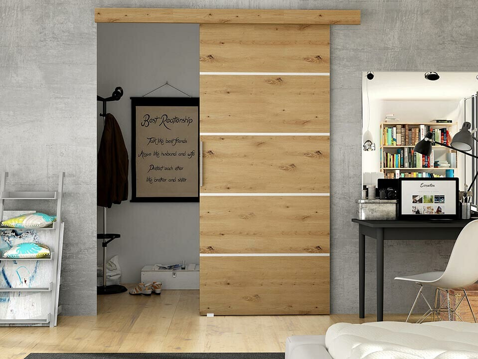 Porte coulissante Closico 181 (Chêne Artisan)