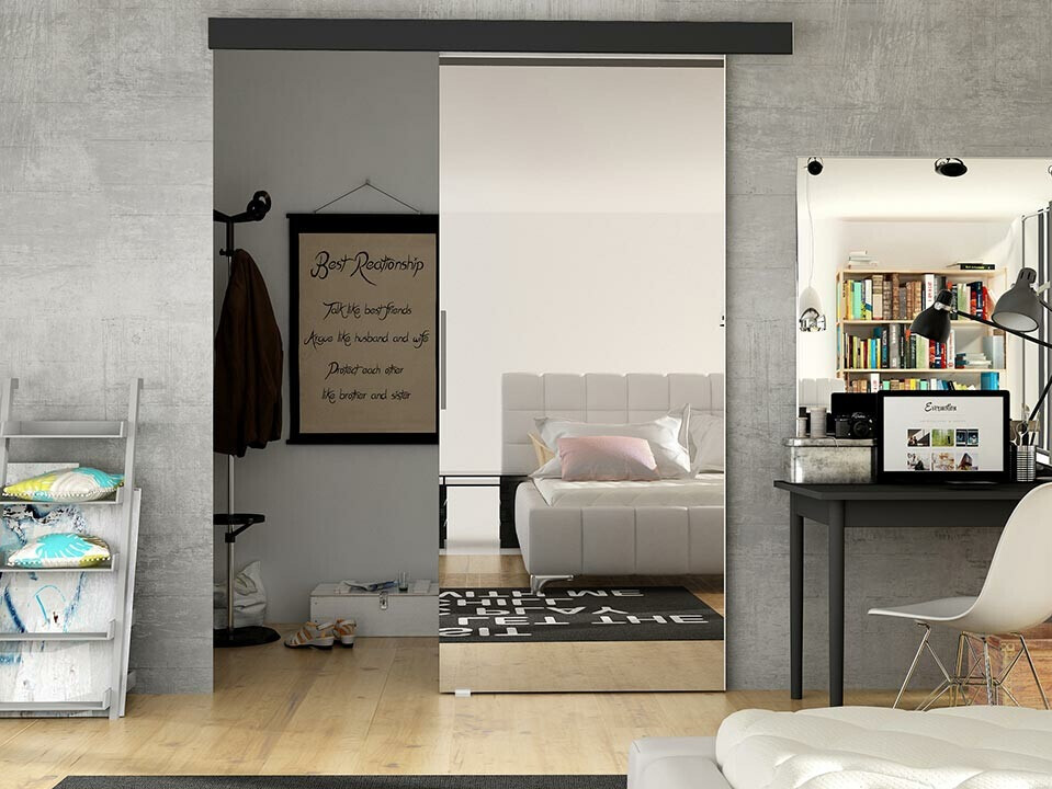 Porte coulissante Closico Fundus II (Noir)