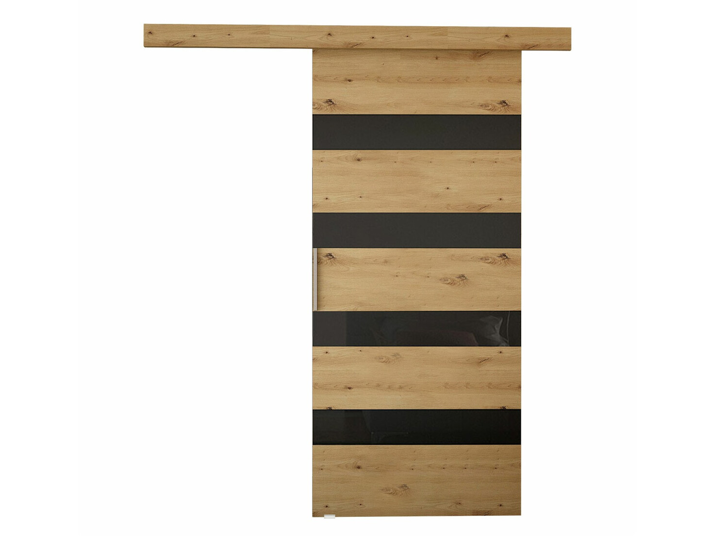 Porte coulissante Closico Fundus V (Chêne Artisan + Noir)