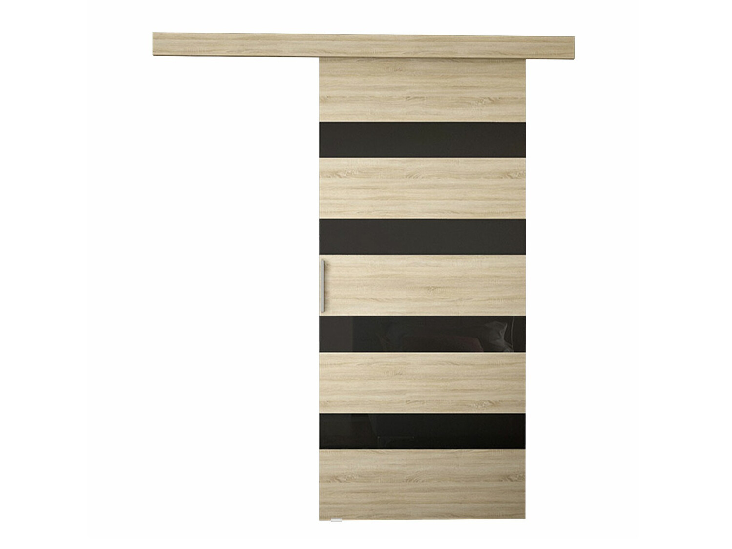 Porte coulissante Closico Fundus V (Sonoma chêne + Noir)
