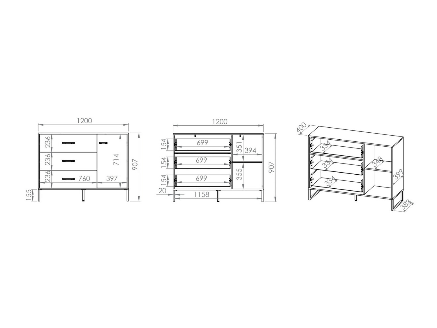 Commode Tortiva 105