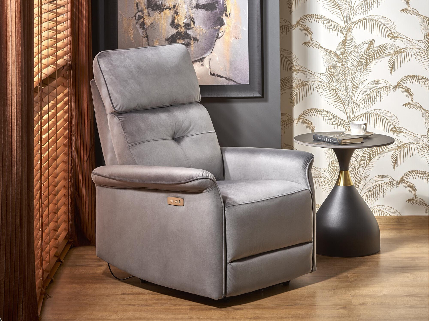 Fauteuil inclinable Houston 1543 (Gris)