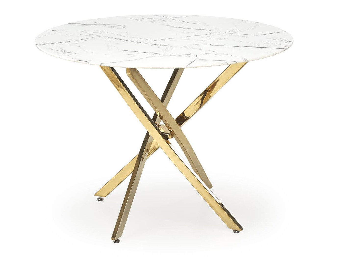 Table Houston 1538 (Doré + Marbre blanc)