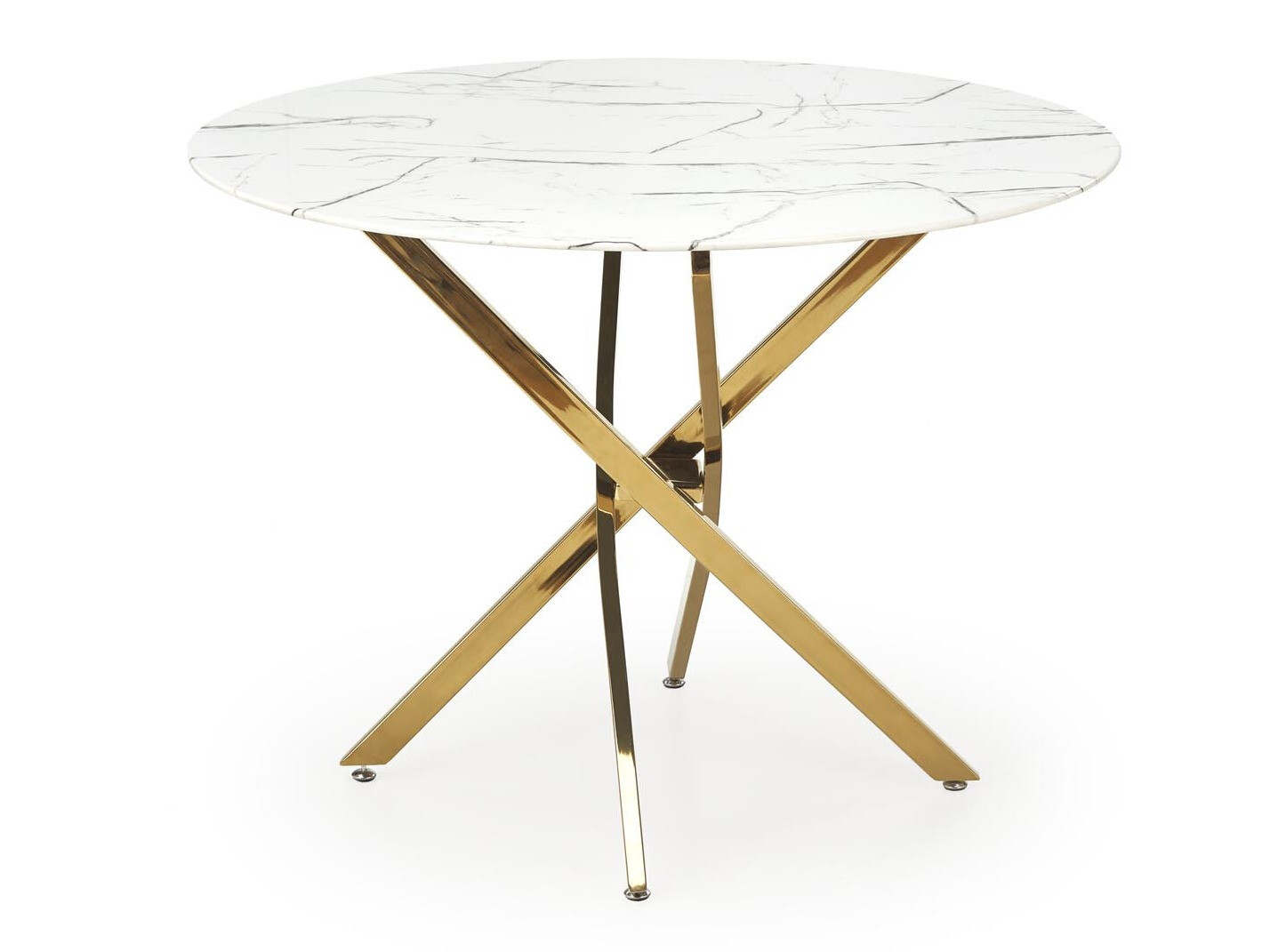 Table Houston 1538 (Doré + Marbre blanc)