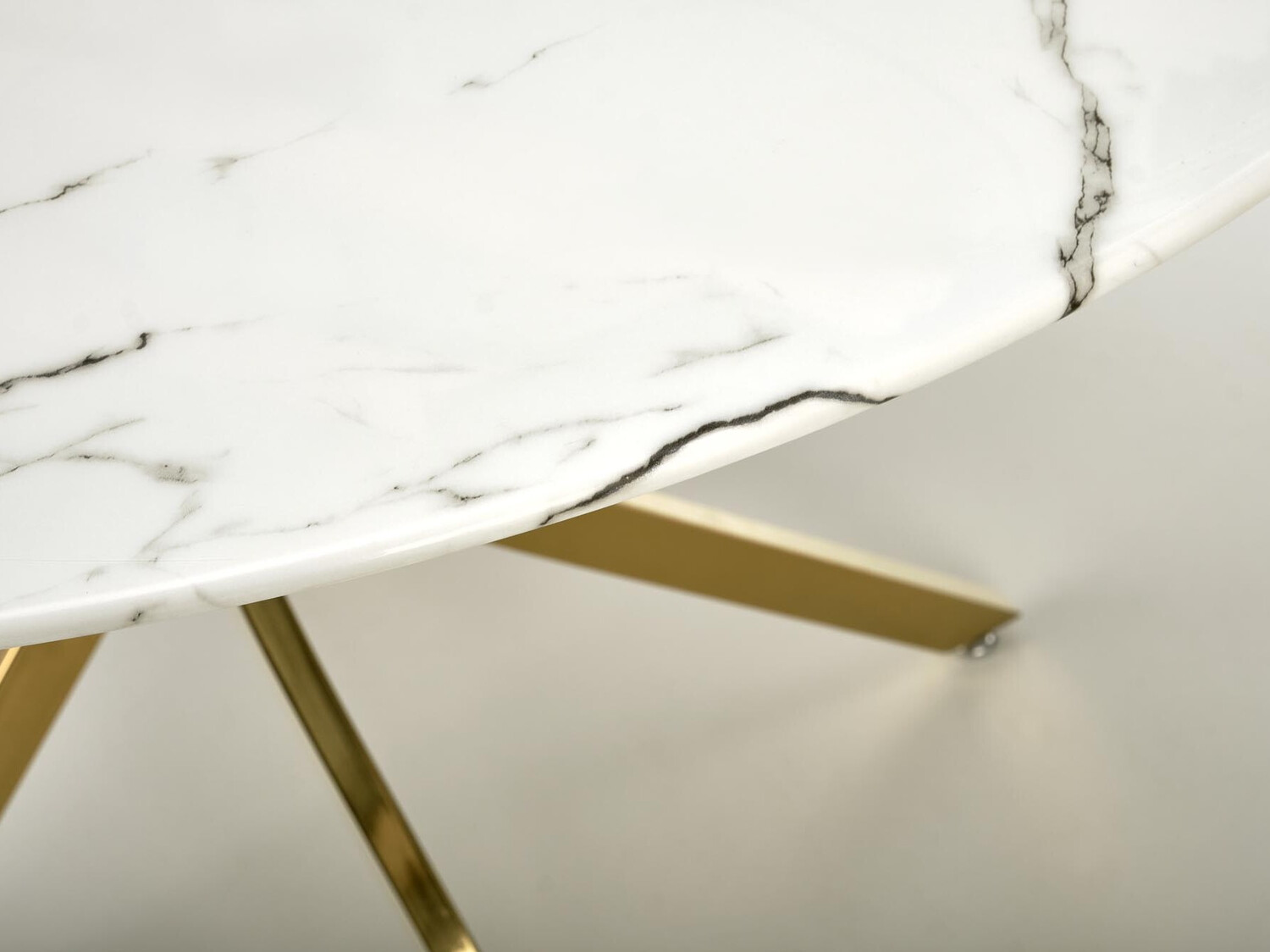 Table Houston 1538 (Doré + Marbre blanc)