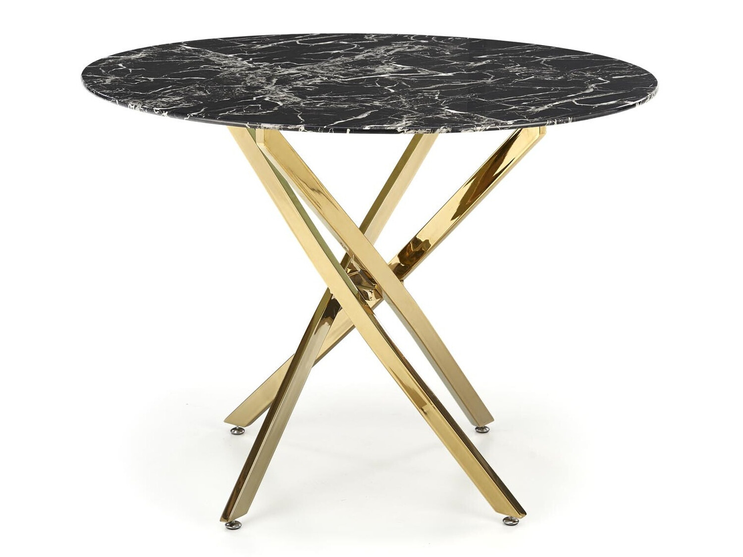 Table Houston 1538 (Doré + Marbre noir)