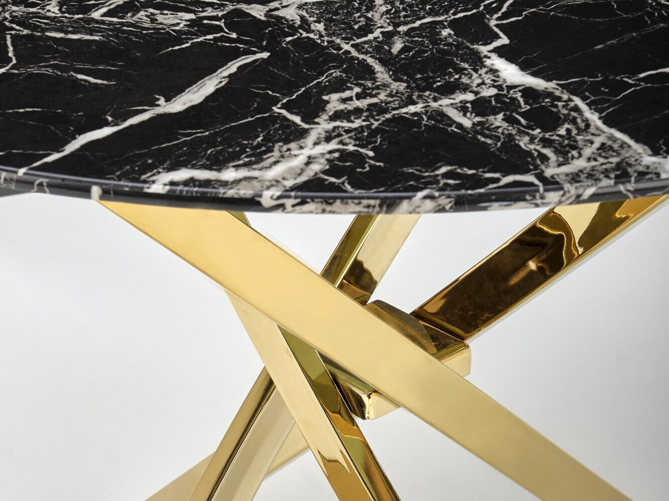 Table Houston 1538 (Doré + Marbre noir)