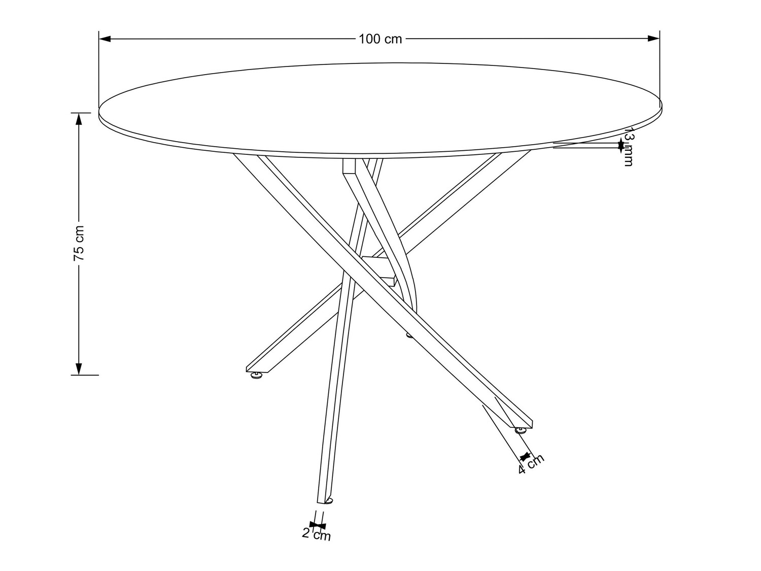 Table Houston 1538 (Doré + Marbre noir)