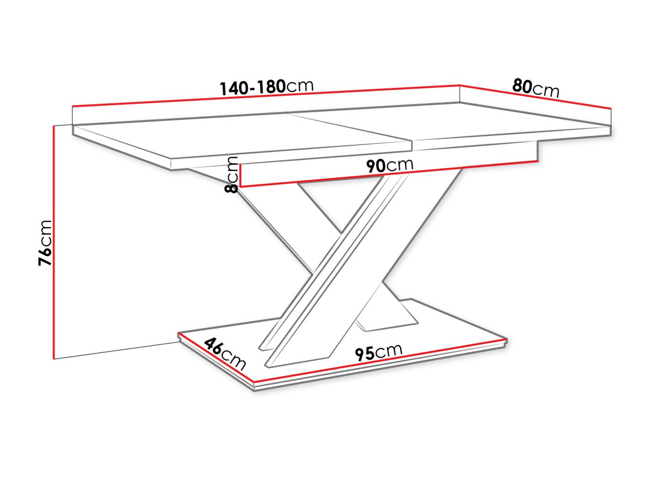 Table Decium (Blanc brillant)