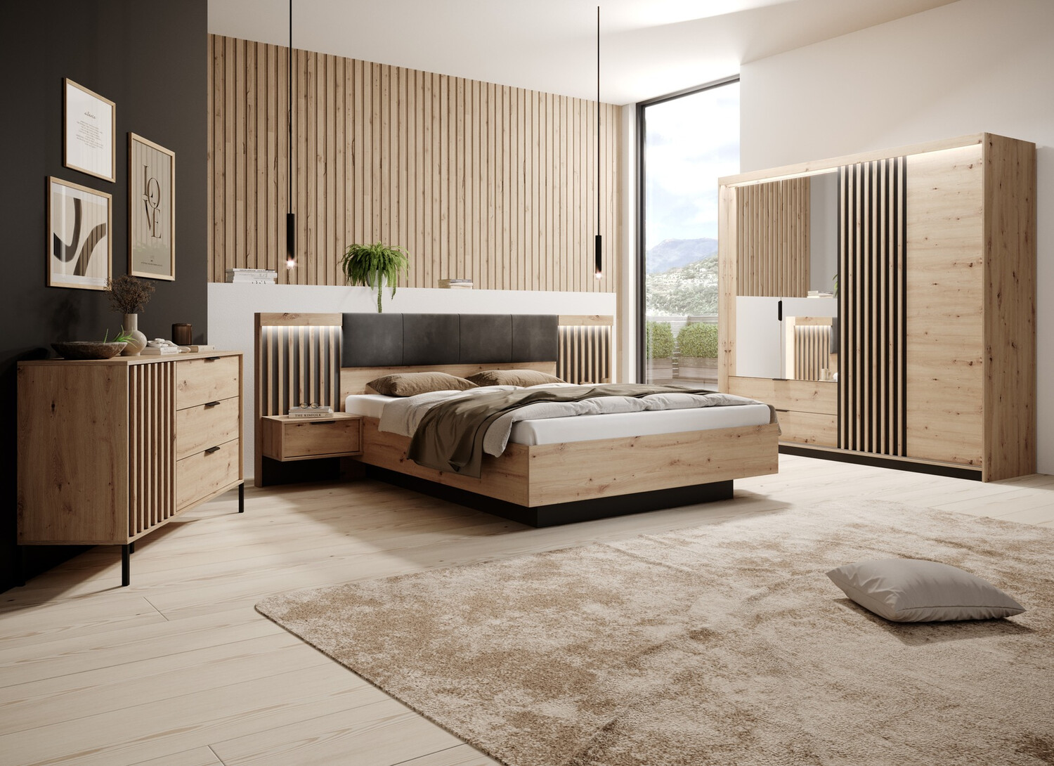 Ensemble de tables de chevet Lusone 105