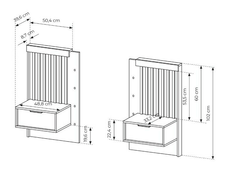 Ensemble de tables de chevet Lusone 105