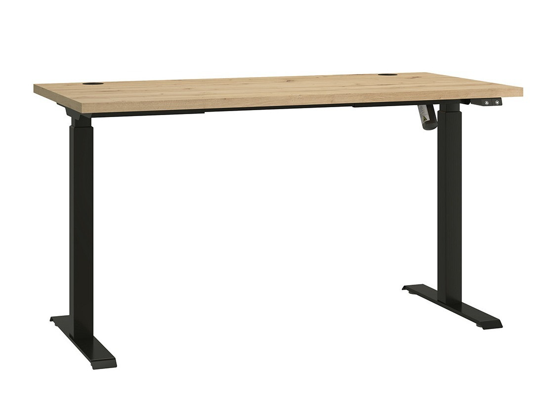 Bureau réglable en hauteur Tucson 171 (Chêne Artisan + Noir mat)