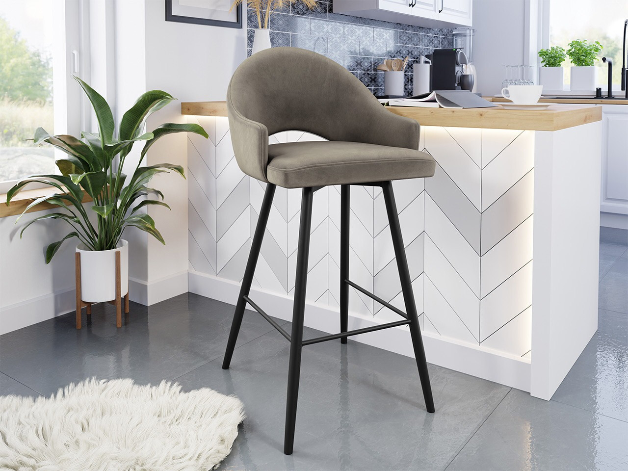 Chaise de bar Jackson 103 (Magic Velvet 2209)