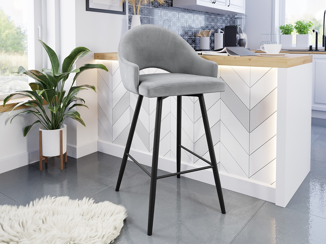 Chaise de bar Jackson 103 (Magic Velvet 2240)