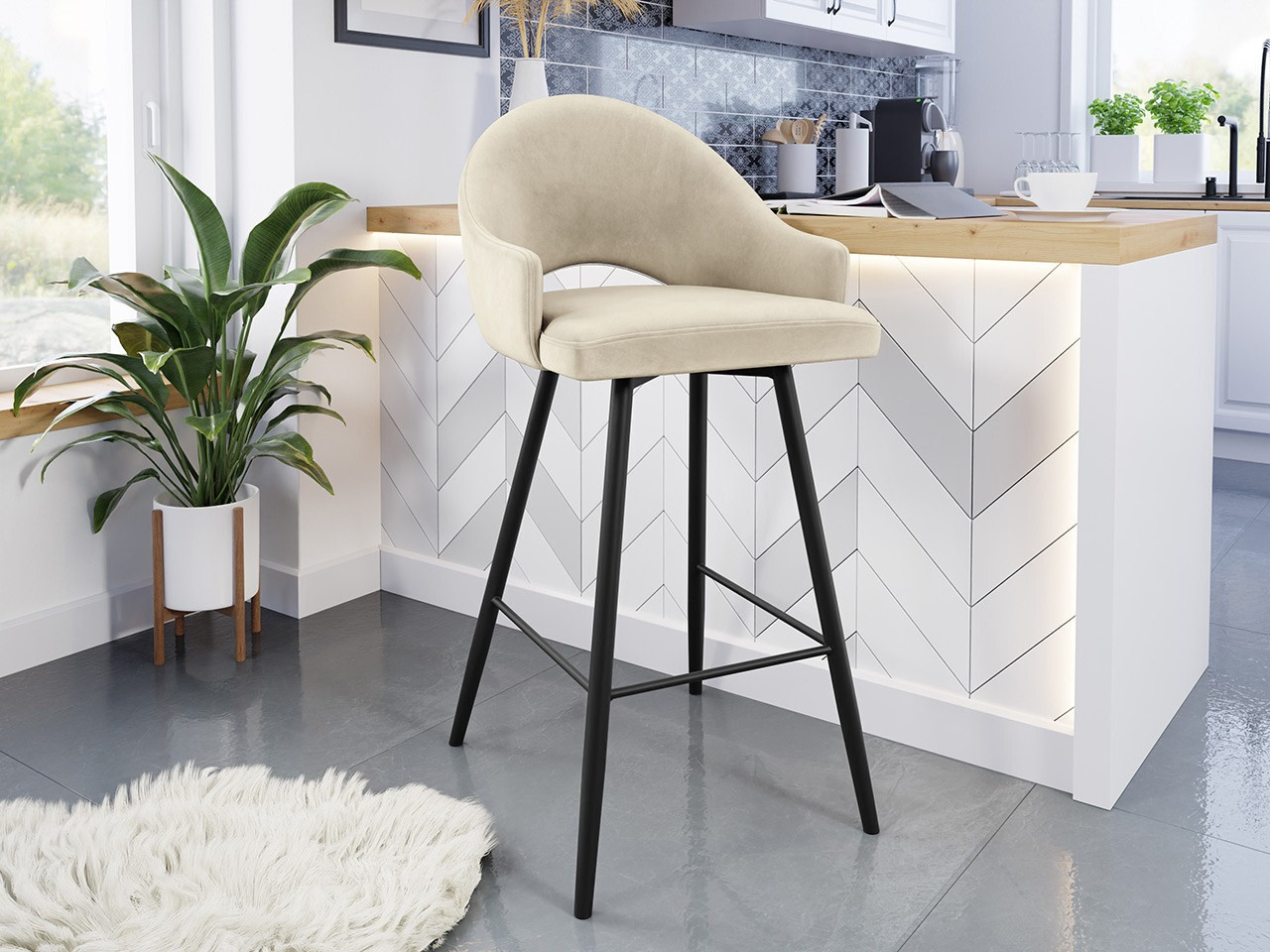 Chaise de bar Jackson 103 (Magic Velvet 2250)
