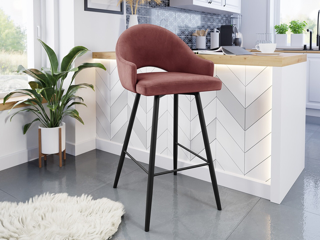 Chaise de bar Jackson 103 (Magic Velvet 2258)