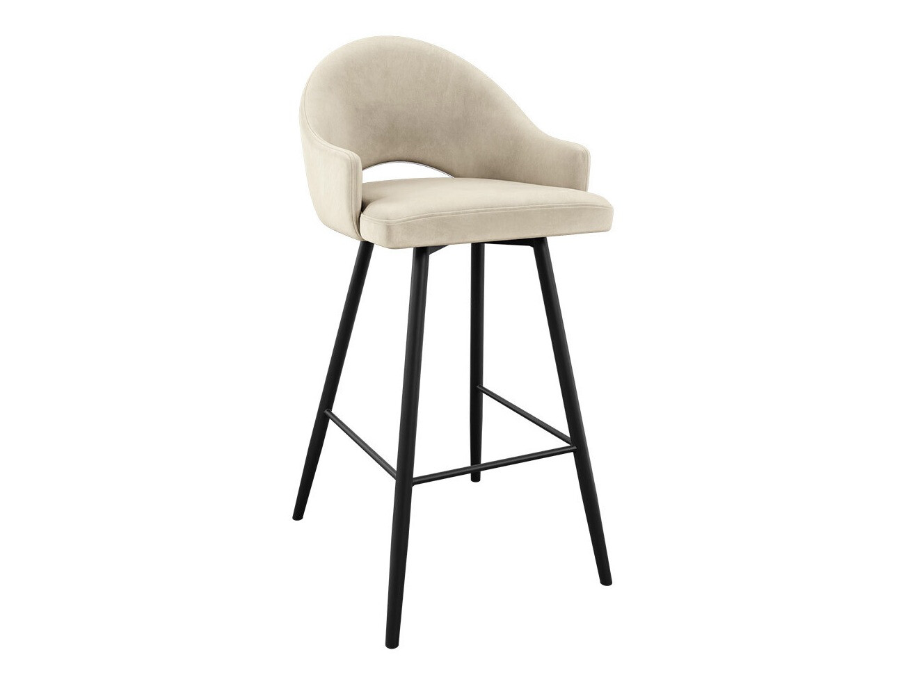 Chaise de bar Jackson 103 (Noir + Magic Velvet 2250)