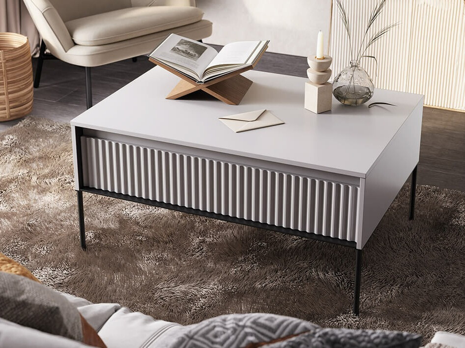 Table basse Fernolu 110 (Gris + Noir)