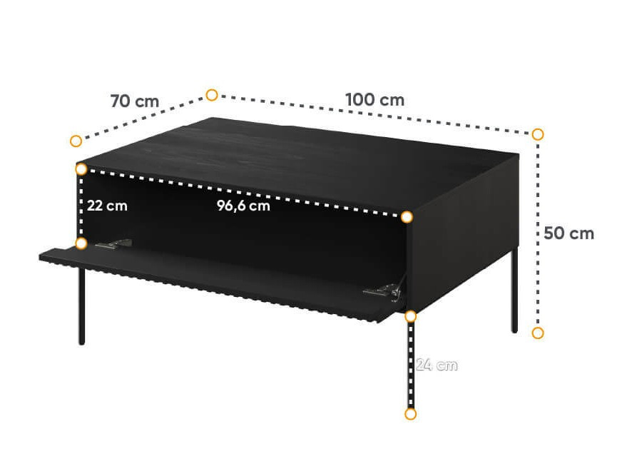Table basse Fernolu 110 (Noir)