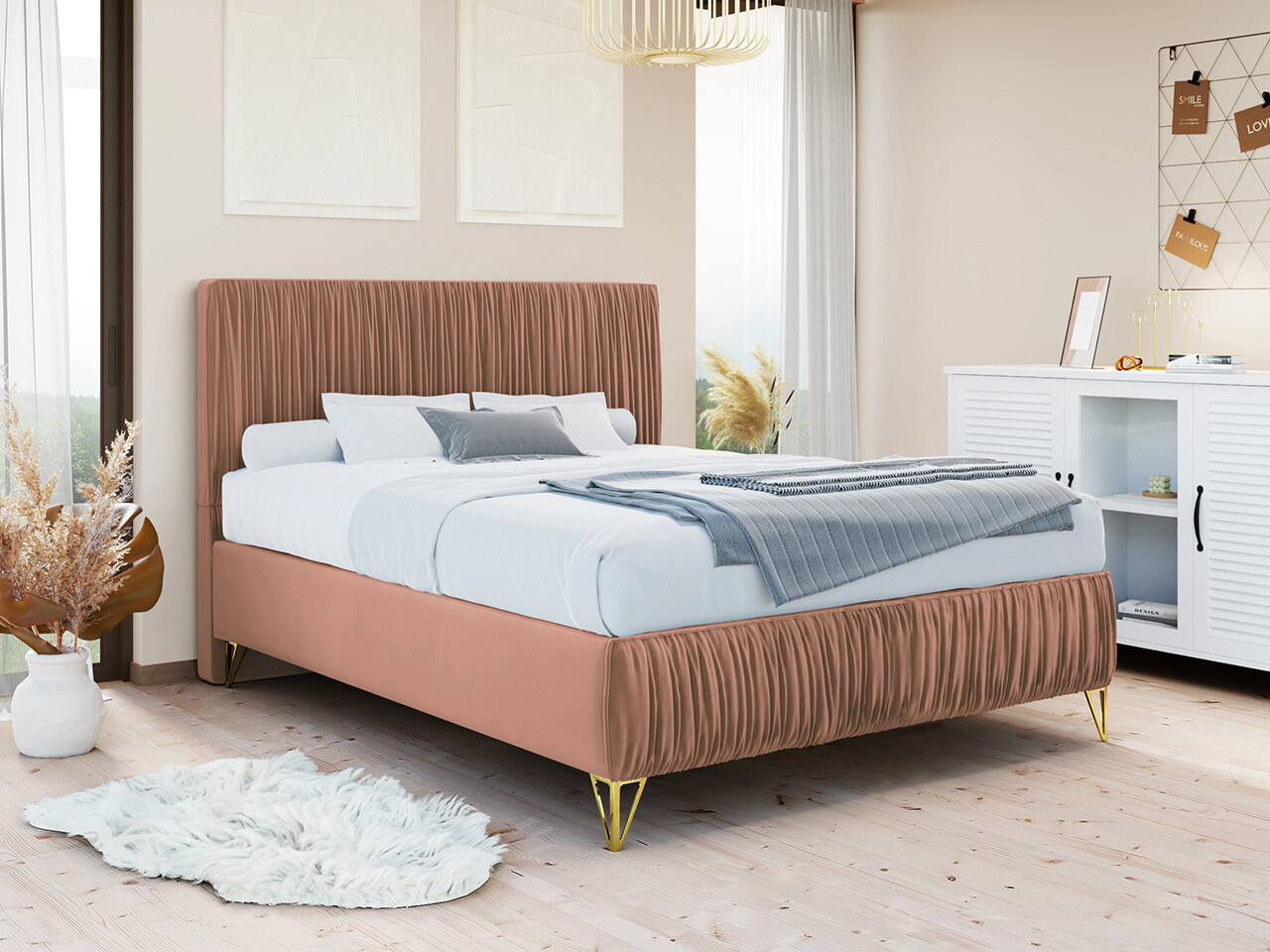 Lit continental Logan 112 (Amor Velvet 4328)