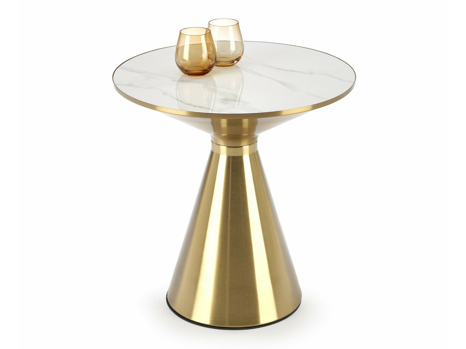 Table basse Houston 1553 (Doré + Marbre blanc)