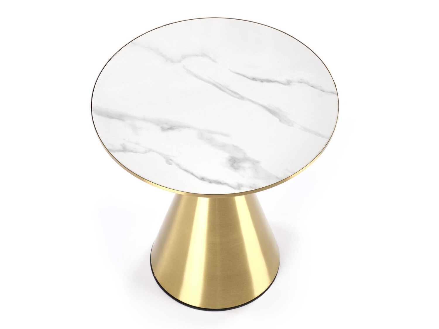 Table basse Houston 1553 (Doré + Marbre blanc)