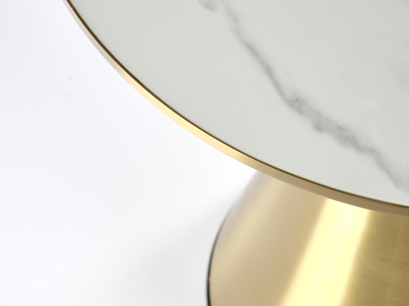 Table basse Houston 1553 (Doré + Marbre blanc)