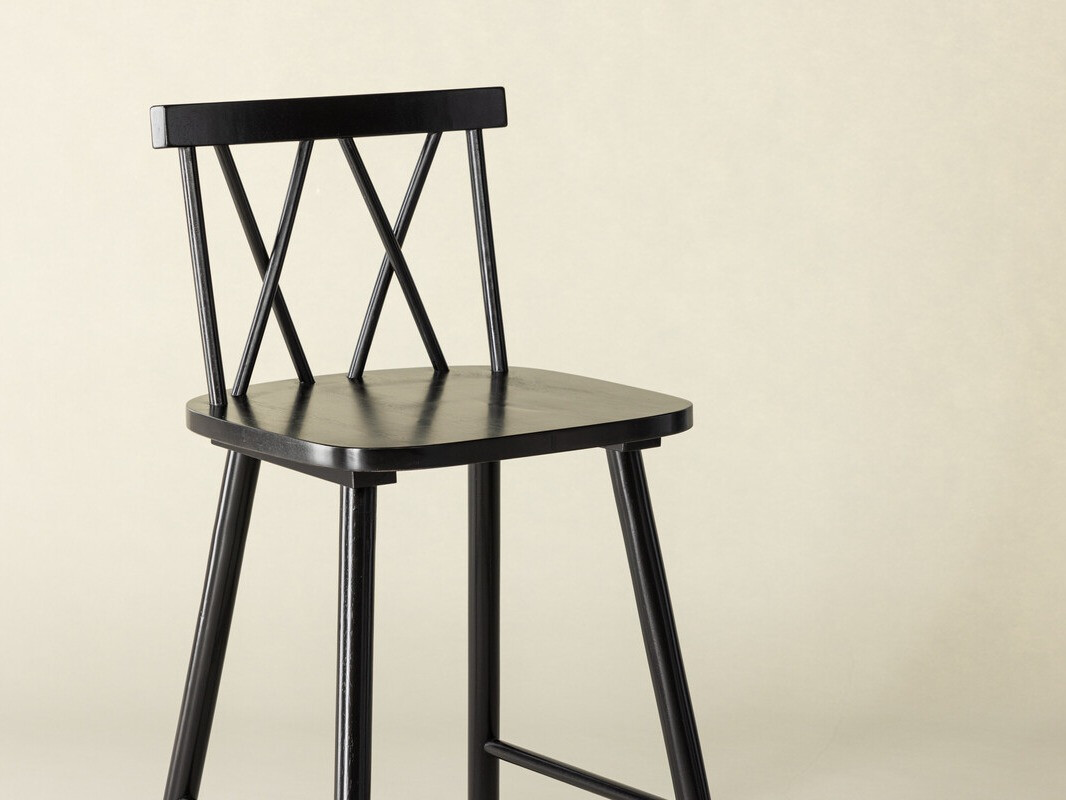 Chaise de bar mi-hauteur Dallas 4202 (Noir)