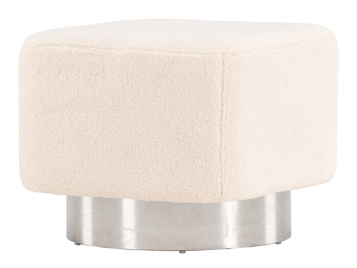 Pouf Dallas 4219 (Brun clair + Argent)
