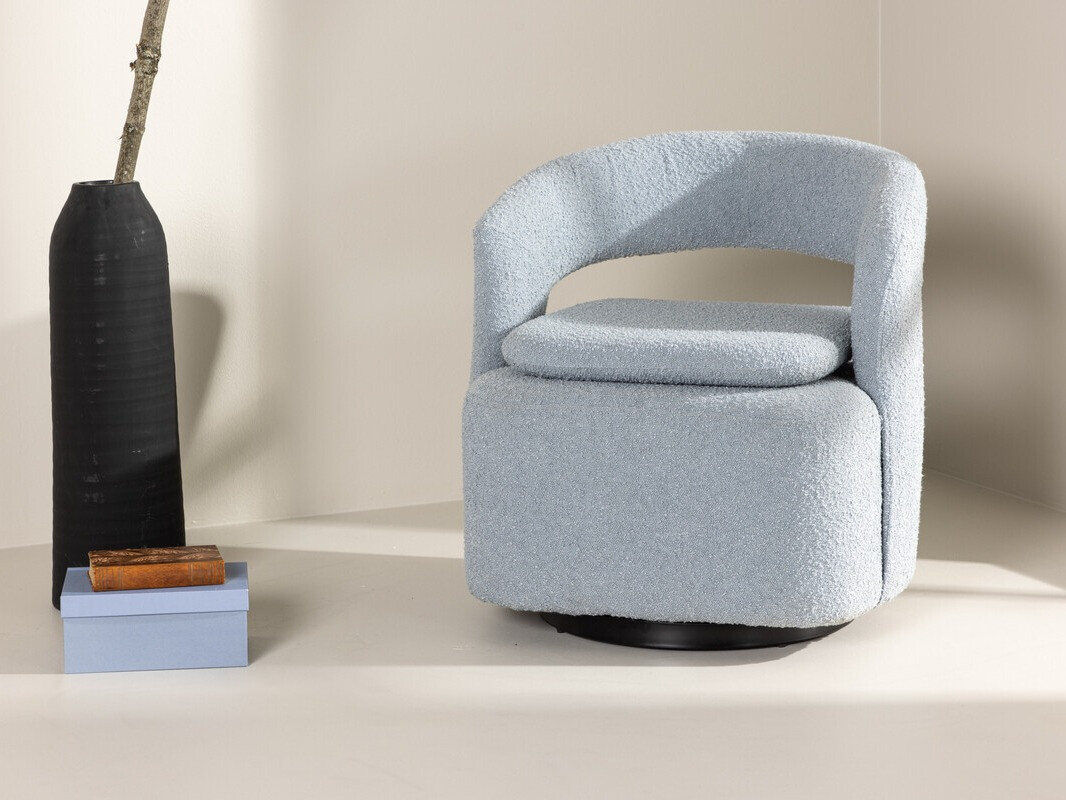 Fauteuil Dallas 3170 (Bleu clair + Noir)