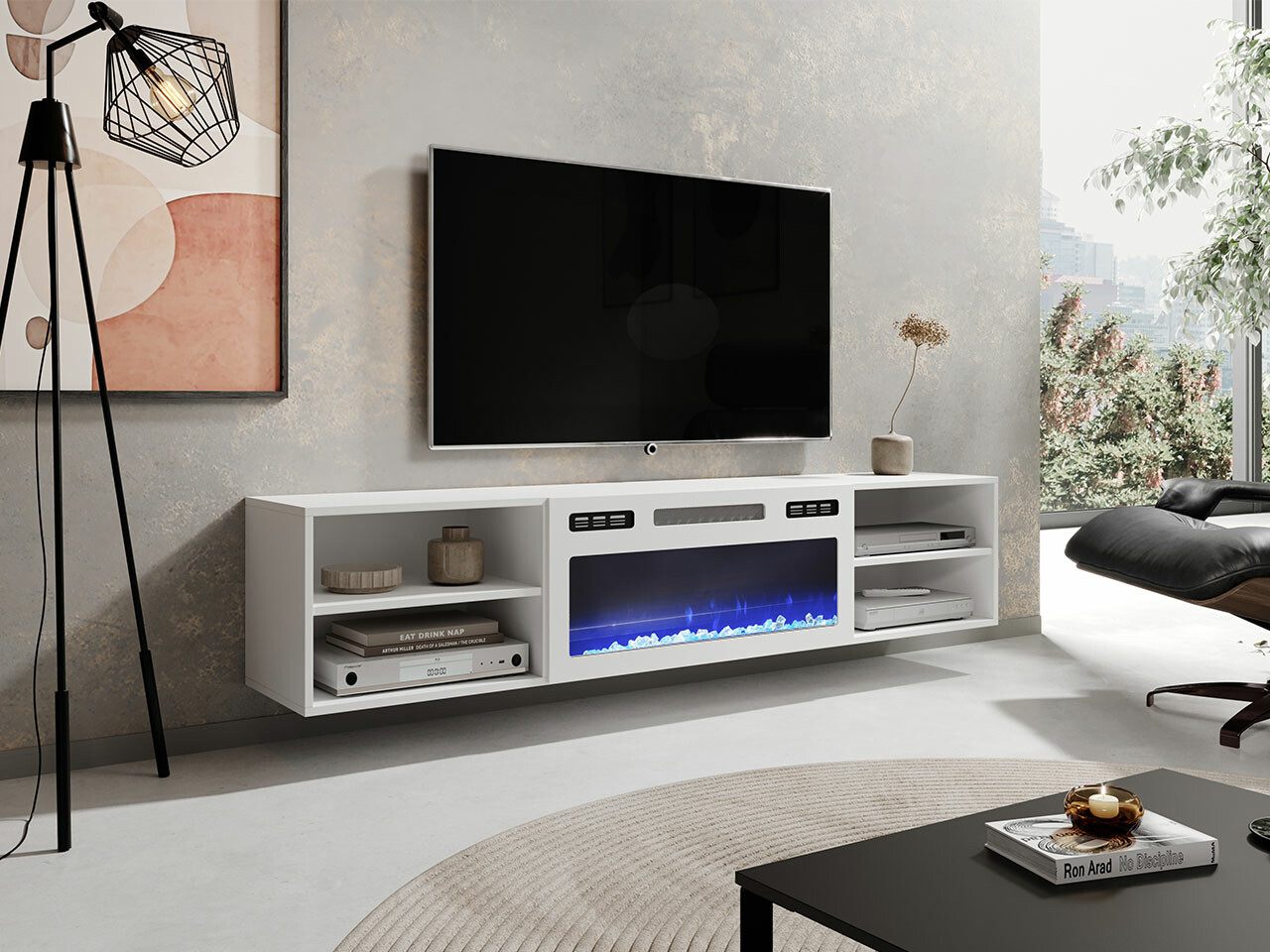Meuble TV Charlotte 190 (Blanc)