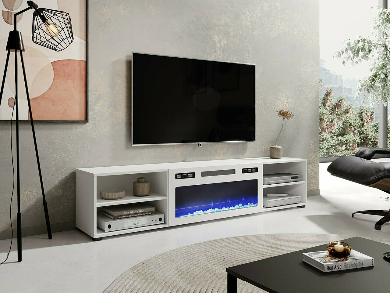 Meuble TV Charlotte 190 (Blanc)