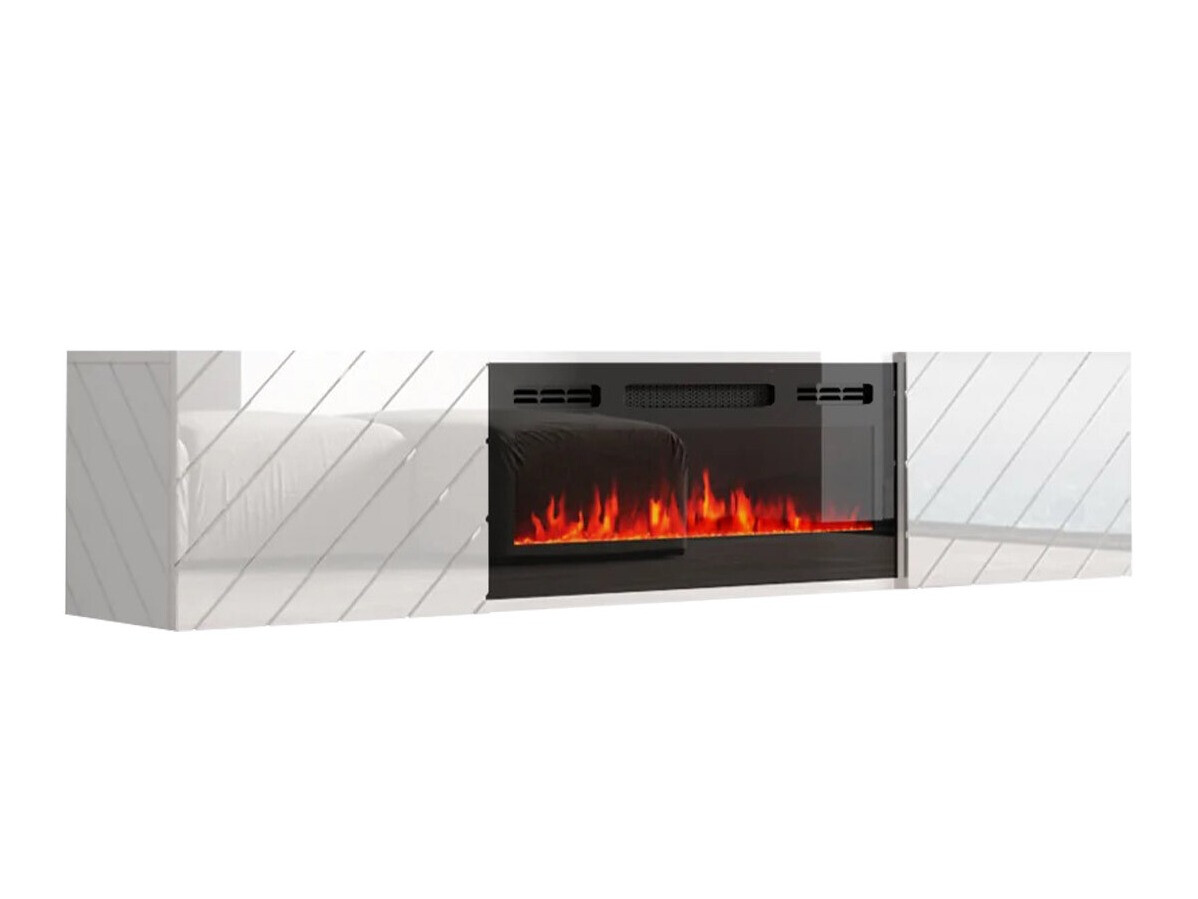 Meuble TV Charlotte 192 (Blanc + Noir)