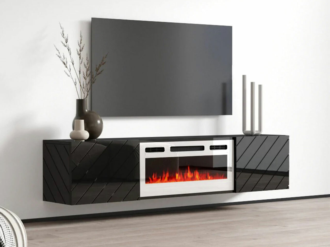 Meuble TV Mensura (Noir + Blanc)