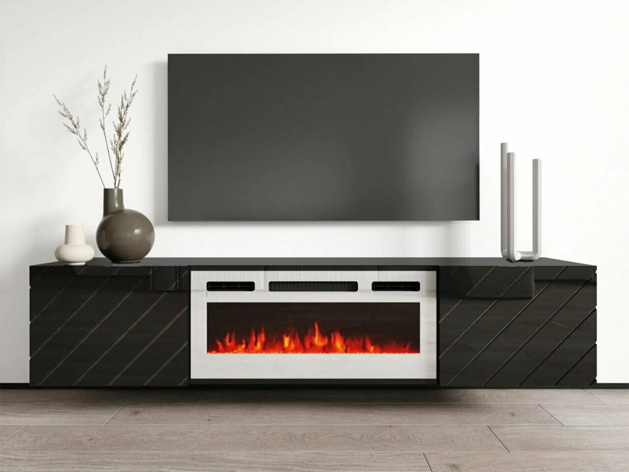 Meuble TV Mensura (Noir + Blanc)