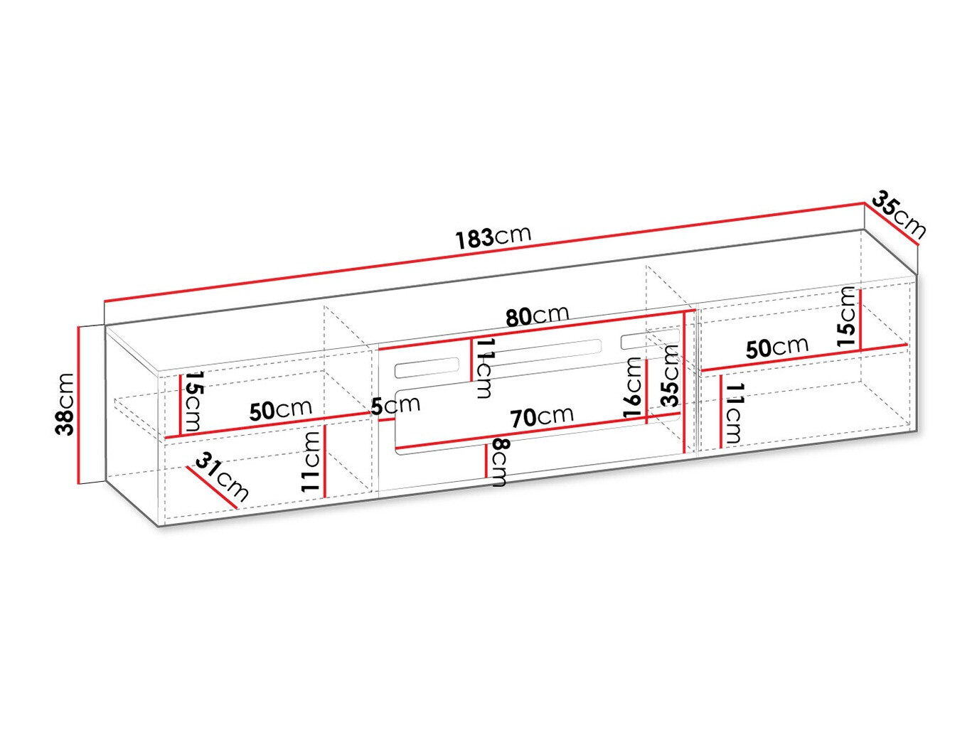 Meuble TV Mensura (Noir)